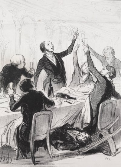43. malja... Temperance Societylle tekijältä Honoré Daumier