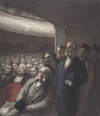Teatteriyleisö, 1800-luku. tekijältä Honoré Daumier