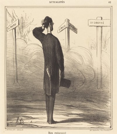 Oikealle vai vasemmalle? tekijältä Honoré Daumier