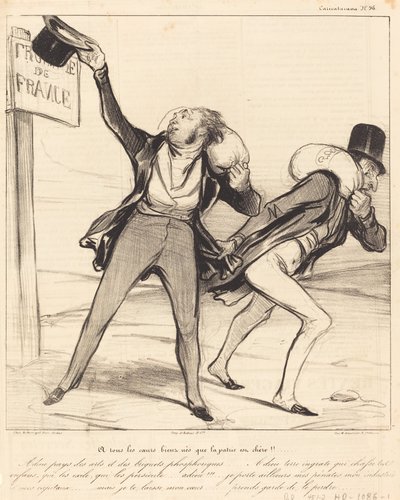 Kaikille hyvin syntyneille sydämille, kotimaa on rakas!!! tekijältä Honoré Daumier