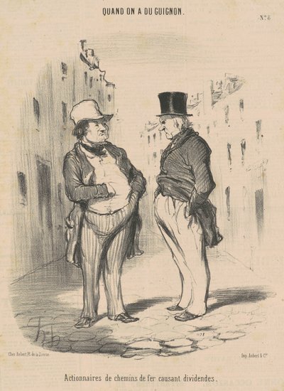 Osinkoja aiheuttavat rautateiden osakkaat tekijältä Honoré Daumier