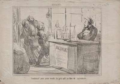Tosiasiat (nro 252): Tuomittu siitä, että hän myi kasan hiekkaa kostean ruskean sokerin sijaan tekijältä Honoré Daumier