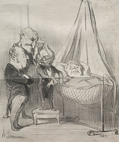 Tosiasiat: Hän on todella sairas!... tekijältä Honoré Daumier