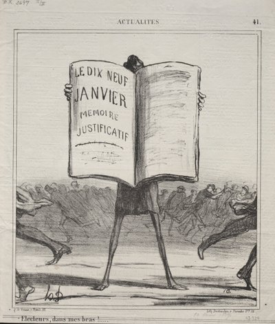 Tosiasiat nro 41: Valitsijat sylissäni!..., 1869. tekijältä Honoré Daumier