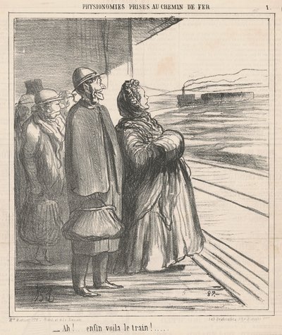 Ah! Vihdoinkin on juna! ... tekijältä Honoré Daumier