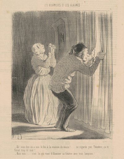 Ah! Jumalauta, sytytimme naapurin talon tuleen... tekijältä Honoré Daumier