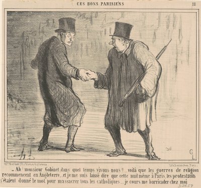 Ah! Monsieur Gobinet, mihin aikaan... tekijältä Honoré Daumier