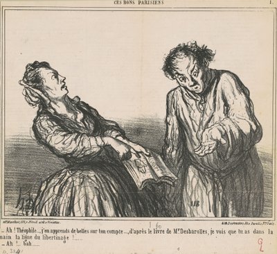 Ah! Theophile... Opin kauniita asioita... tekijältä Honoré Daumier