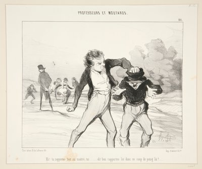 Ah! Ilmoitatko kaikesta mestarille? - Professorit ja sinapit #21 tekijältä Honoré Daumier