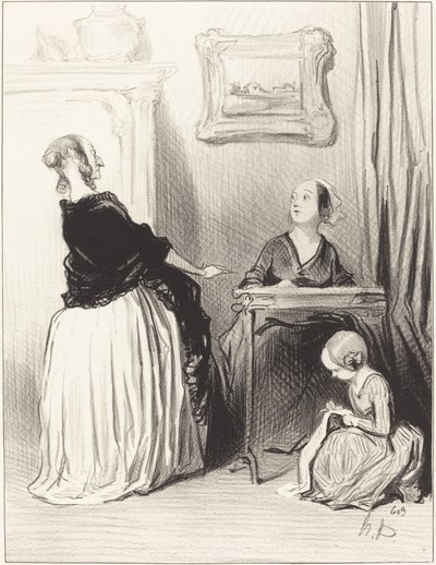 Ah!... mitä erityistä koulutusta annat tyttärellesi?... tekijältä Honoré Daumier