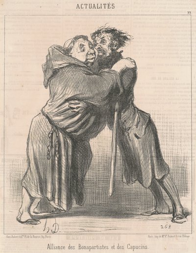 Bonapartistien ja kapusiinien liitto tekijältä Honoré Daumier