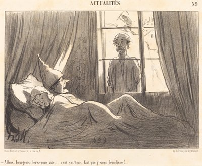 Tule porvari, nouse nopeasti... tekijältä Honoré Daumier