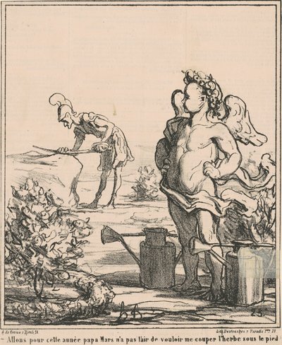 Mennään vuoteen isä March... tekijältä Honoré Daumier