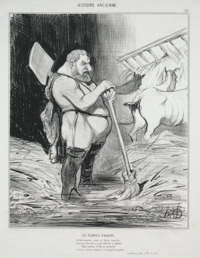 Muinainen historia, levy 26: Augeasin talli tekijältä Honoré Daumier