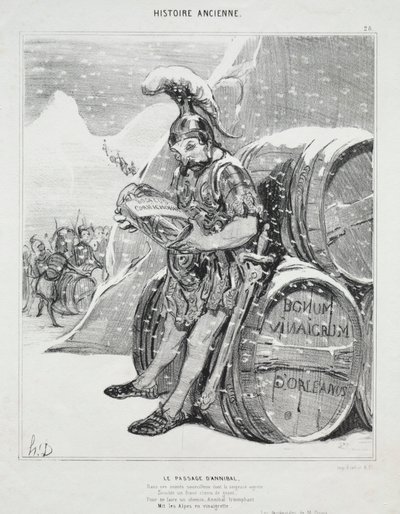 Muinainen historia, levy 28: Hannibalin kulku tekijältä Honoré Daumier