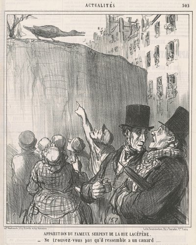 Rue Lacépèden ... käärmeen ulkonäkö tekijältä Honoré Daumier