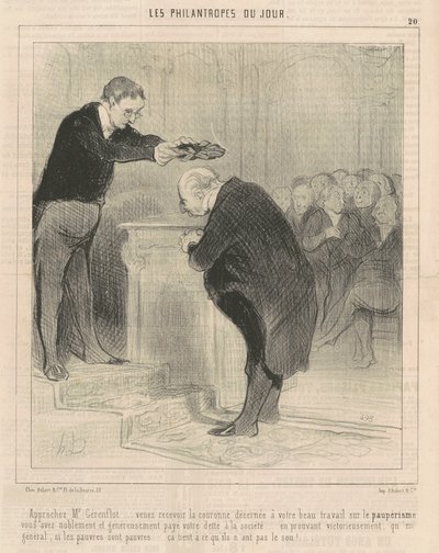 Lähesty herra Gérenflotia ... tule ja vastaanota ... tekijältä Honoré Daumier