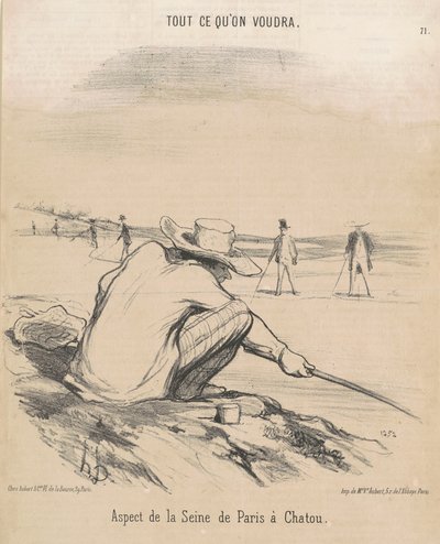 Seinen osa Pariisista chatouhun tekijältä Honoré Daumier
