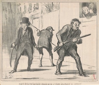 Rue Lacépèden puoli ... tekijältä Honoré Daumier