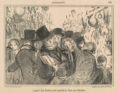 Bulevardien esiintyminen curio-messujen aikana tekijältä Honoré Daumier