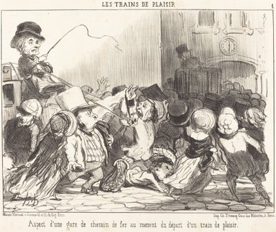 Rautatieaseman ulkonäkö... tekijältä Honoré Daumier