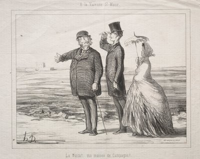 Varenne-Saint-Maurissa: Katso! Tässä se on, taloni maalla!, 1862. tekijältä Honoré Daumier