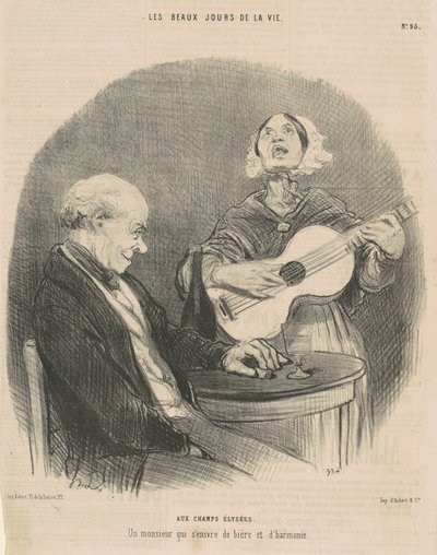 Champs Elyséesille tekijältä Honoré Daumier