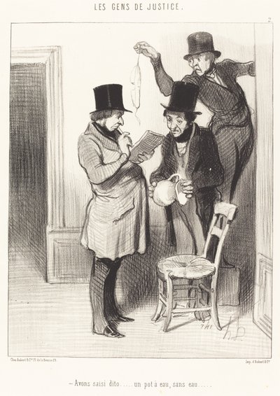 Otimme tähän... vesipannun, ilman vettä tekijältä Honoré Daumier