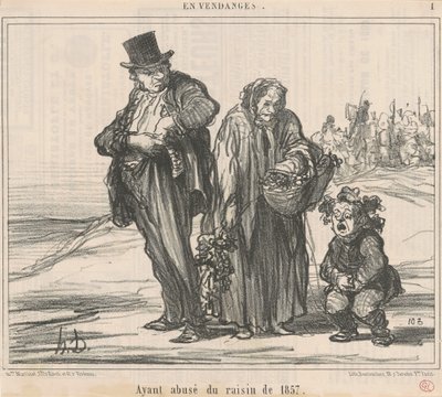 Käytti väärin vuoden 1857 rypäleitä tekijältä Honoré Daumier