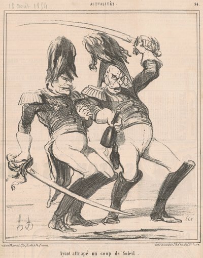 Saatuaan auringonpolttaman tekijältä Honoré Daumier