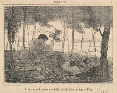 Minulla oli valitettava ajatus mennä... veden rajalle tekijältä Honoré Daumier