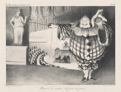 Laske verho, farssi on päättynyt tekijältä Honoré Daumier