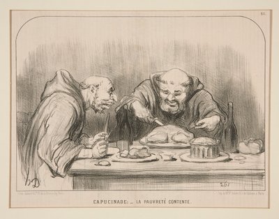 Capucinade: - Tyytyväinen köyhyys, ajankohtaisten numero 88 tekijältä Honoré Daumier