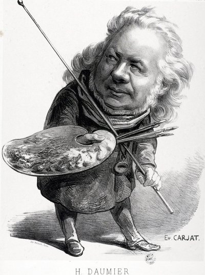 Sarjakuva: Honore Daumier (1808-1879), ranskalainen kaivertaja, taidemaalari ja kuvanveistäjä. Carjat-kaiverrus (1828-1906). Mitat: 29,5 x 23 cm. Arbaud-museo. tekijältä Honoré Daumier