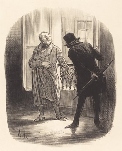 Tämä majoitus on vähän kallis Place Royalelle... tekijältä Honoré Daumier