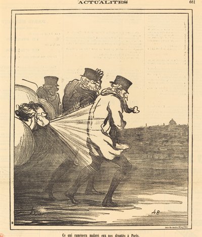 Mikä tuo... edustajamme takaisin Pariisiin tekijältä Honoré Daumier