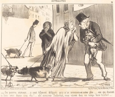Nämä köyhät eläimet... eivät tunnista toisiaan... enää... tekijältä Honoré Daumier