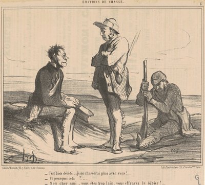 Se on päätetty... En metsästä enää kanssasi! ... tekijältä Honoré Daumier