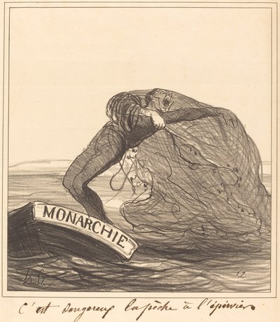 Se on vaarallista, heitetty verkkokalastus tekijältä Honoré Daumier