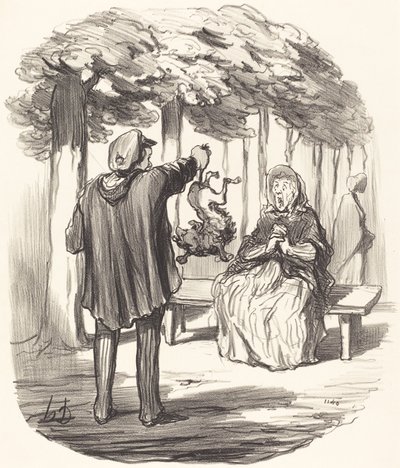 Oletko siellä? tekijältä Honoré Daumier