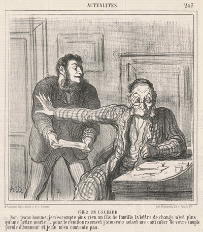 Rahanlainaajan luona tekijältä Honoré Daumier