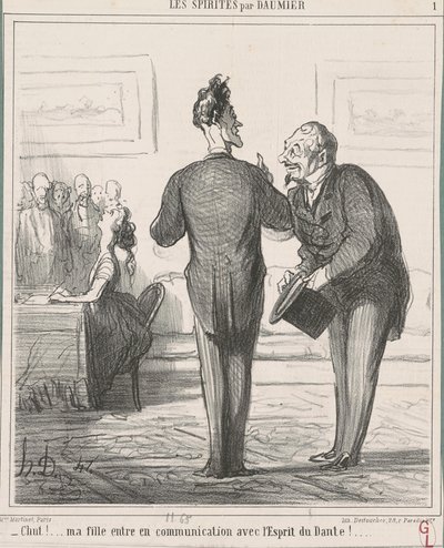 Hiljaa...! Tyttäreni on yhteydessä... tekijältä Honoré Daumier