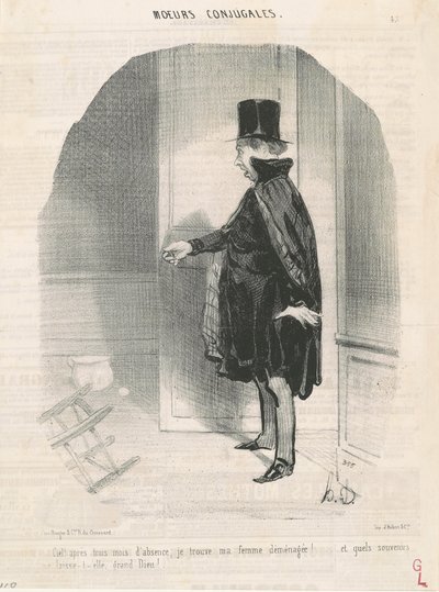 Taivas!...Huomasin vaimoni muuttaneen! tekijältä Honoré Daumier