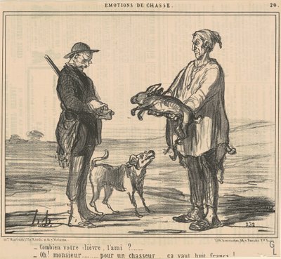 Paljonko jänis, ystävä? tekijältä Honoré Daumier