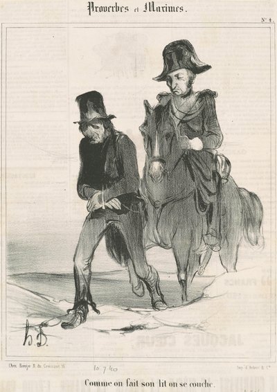 Kun pedaamme sänkymme, makaamme tekijältä Honoré Daumier