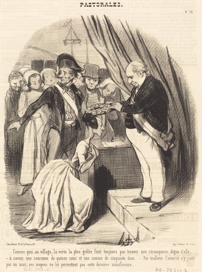 Kuten mikä kylässä, se on kaikkein räikein hyve... tekijältä Honoré Daumier