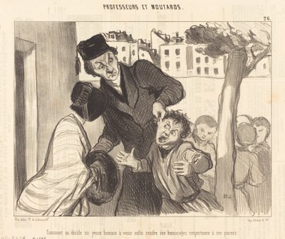 Miten päätät nuoren miehen tulla... tekijältä Honoré Daumier