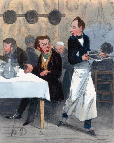 Valittava asiakas ravintolassa tekijältä Honoré Daumier