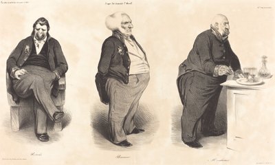Kreivi Portalis - Bassanon herttua - Montlosierin kreivi tekijältä Honoré Daumier