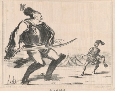 Daavid ja Goljat tekijältä Honoré Daumier